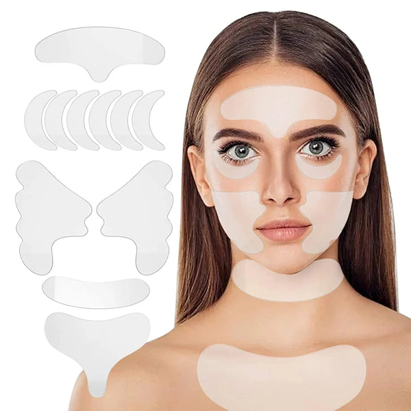Women Reusable Silicone Wrinkle Removal Sticker Face Forehead Neck Eye Sticker Pad Anti Wrinkle Aging Skin Lifting Care Patch