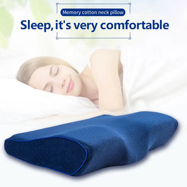 Orthopedic Memory Foam Pillow 60x34cm Slow Rebound Soft Memory Slepping Pillows Butterfly Shaped Relax The Cervical For Adult