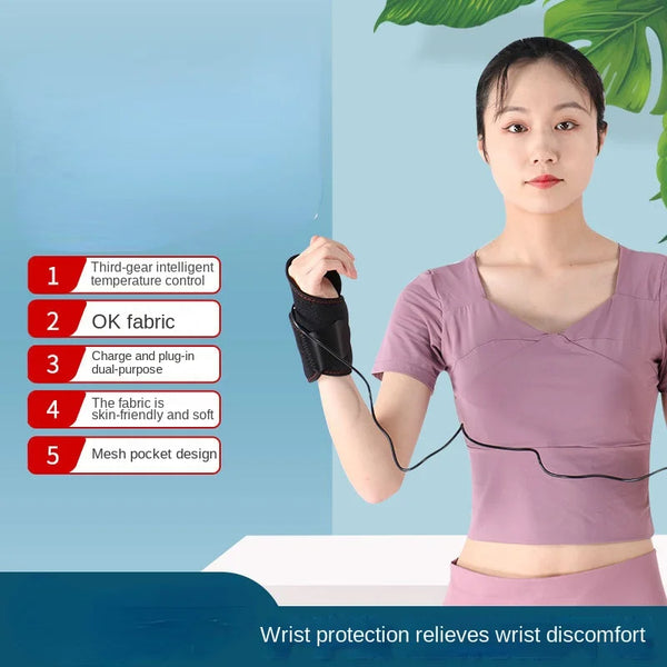 USB Heating Warm Hot Elbow Pad Belt Wrap Brace Support Massager Arm Sleeve Vibration Therapy Arthritis Joint Injury Pain