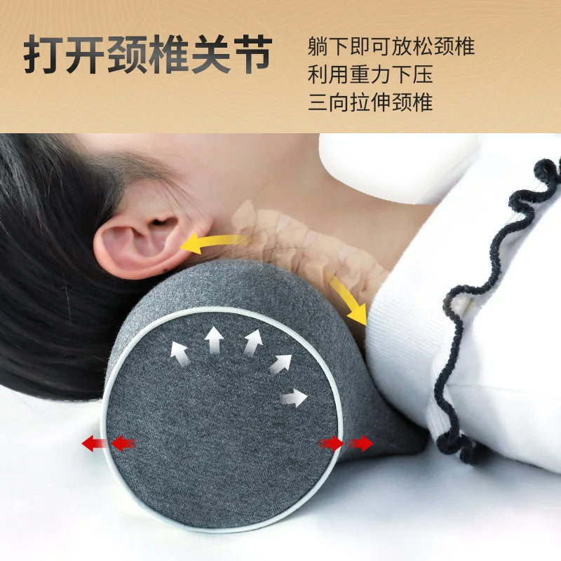Memory Foam Cervical Pillow Anti-arch Traction Pillow Portable Protect Cervical Spine Ergonomic Travel Sleeping Neck Pillow