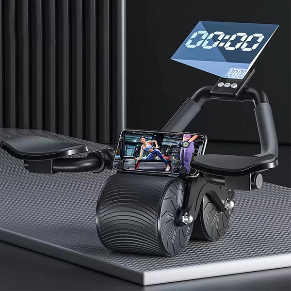 Timing exercise abdominal wheel automatic rebound abdominal wheel exercise abdominal muscle elbow support type fitness equipment