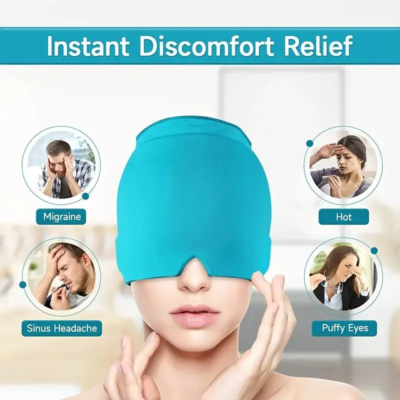 Migraine Relief Hat headache hat Gel Hot Cold Therapy Ice Cap For Relieve Pain Ice Hat Eye Mask Stress Pressure Pain Relief