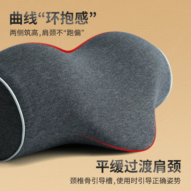 Memory Foam Cervical Pillow Anti-arch Traction Pillow Portable Protect Cervical Spine Ergonomic Travel Sleeping Neck Pillow