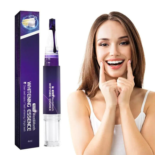 V34 Purple Teeth Lightening Pen Tooth Whitener Pen Bleaching Gel For Yellow Teeth Safe Teeth Brightening Purple Teeth Brightener