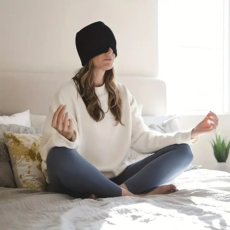 Migraine Relief Hat headache hat Gel Hot Cold Therapy Ice Cap For Relieve Pain Ice Hat Eye Mask Stress Pressure Pain Relief