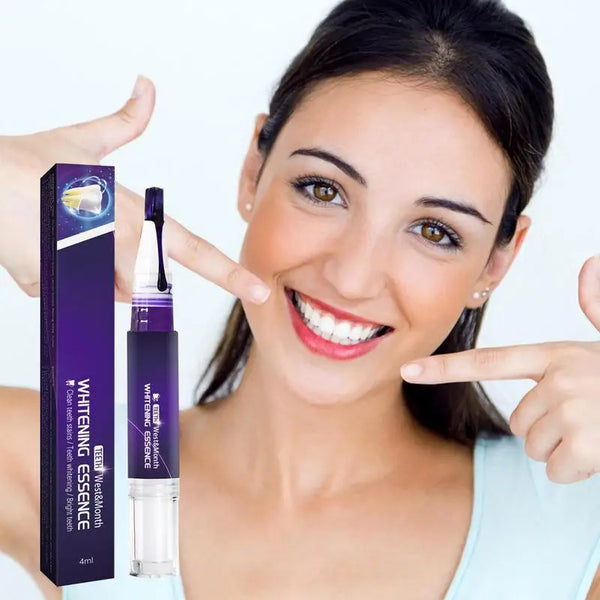 V34 Purple Teeth Lightening Pen Tooth Whitener Pen Bleaching Gel For Yellow Teeth Safe Teeth Brightening Purple Teeth Brightener