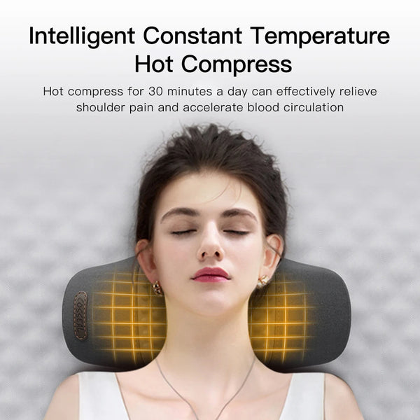 Vibration Heating Waist Massager Lumbar Pillow Back Stretcher Waist Protcetion Relax Back Pain Relief Waist Support Lumbar Pad
