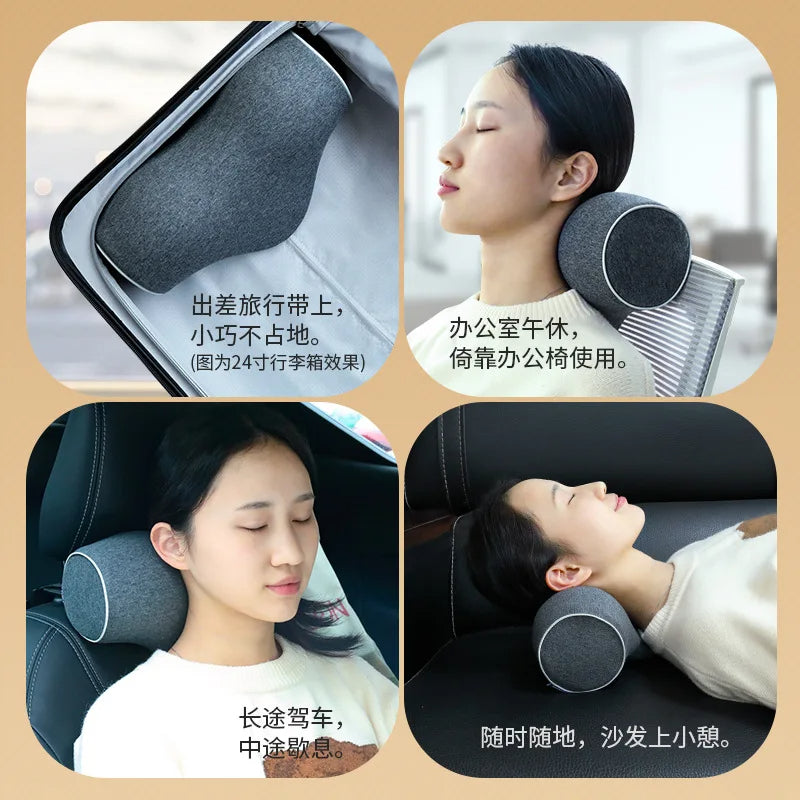 Memory Foam Cervical Pillow Anti-arch Traction Pillow Portable Protect Cervical Spine Ergonomic Travel Sleeping Neck Pillow