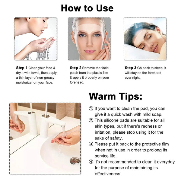 Women Reusable Silicone Wrinkle Removal Sticker Face Forehead Neck Eye Sticker Pad Anti Wrinkle Aging Skin Lifting Care Patch