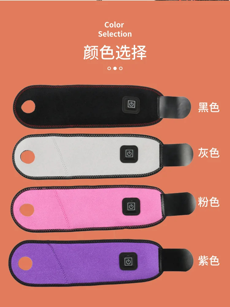 USB Heating Warm Hot Elbow Pad Belt Wrap Brace Support Massager Arm Sleeve Vibration Therapy Arthritis Joint Injury Pain