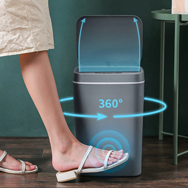 14L Intelligent Trash Can Automatic Smart Sensor Garbage Dustbin Home Electric Rubbish Waste Bin for Office Kitchen Bathroom New