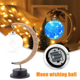 Moon Lamp Sepak Takraw Line Rattan Handmade LED Hemp Rope Wrought Iron Night Light Home Decoration Sleeping Lantern Light