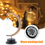 Moon Lamp Sepak Takraw Line Rattan Handmade LED Hemp Rope Wrought Iron Night Light Home Decoration Sleeping Lantern Light