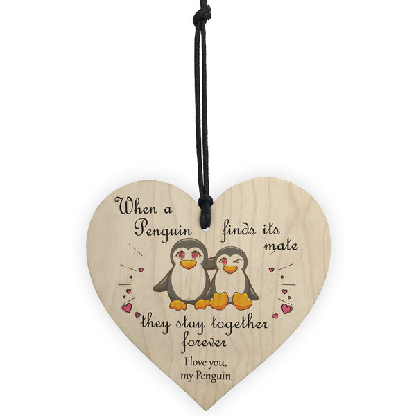 Valentines Gifts for Him Her Heart Penguin Gift Anniversary Gift for Boyfriend