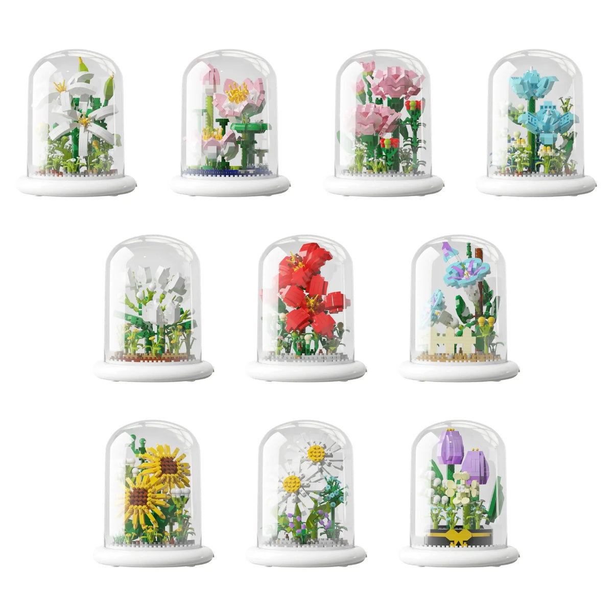 Eternal Block Flower Assembly Bouquet Desktop Decoration Block Flower Children'S Puzzle Assembly Toy Bouquet