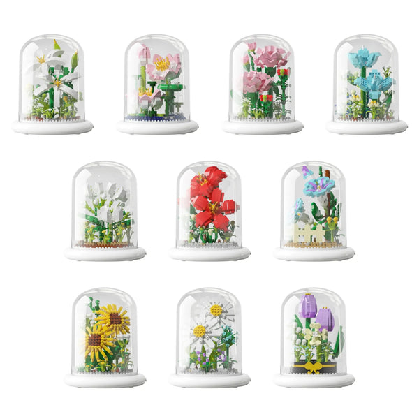 Eternal Block Flower Assembly Bouquet Desktop Decoration Block Flower Children'S Puzzle Assembly Toy Bouquet