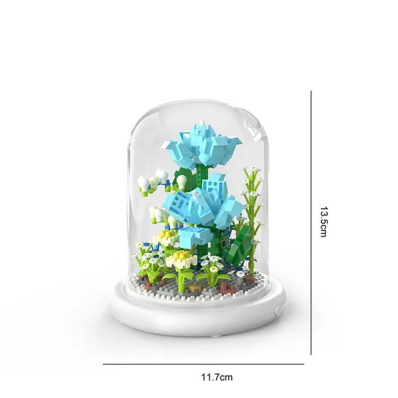 Eternal Block Flower Assembly Bouquet Desktop Decoration Block Flower Children'S Puzzle Assembly Toy Bouquet