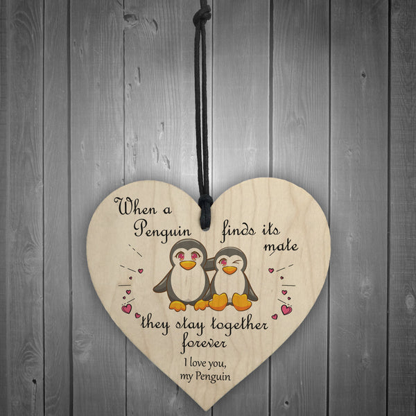 Valentines Gifts for Him Her Heart Penguin Gift Anniversary Gift for Boyfriend