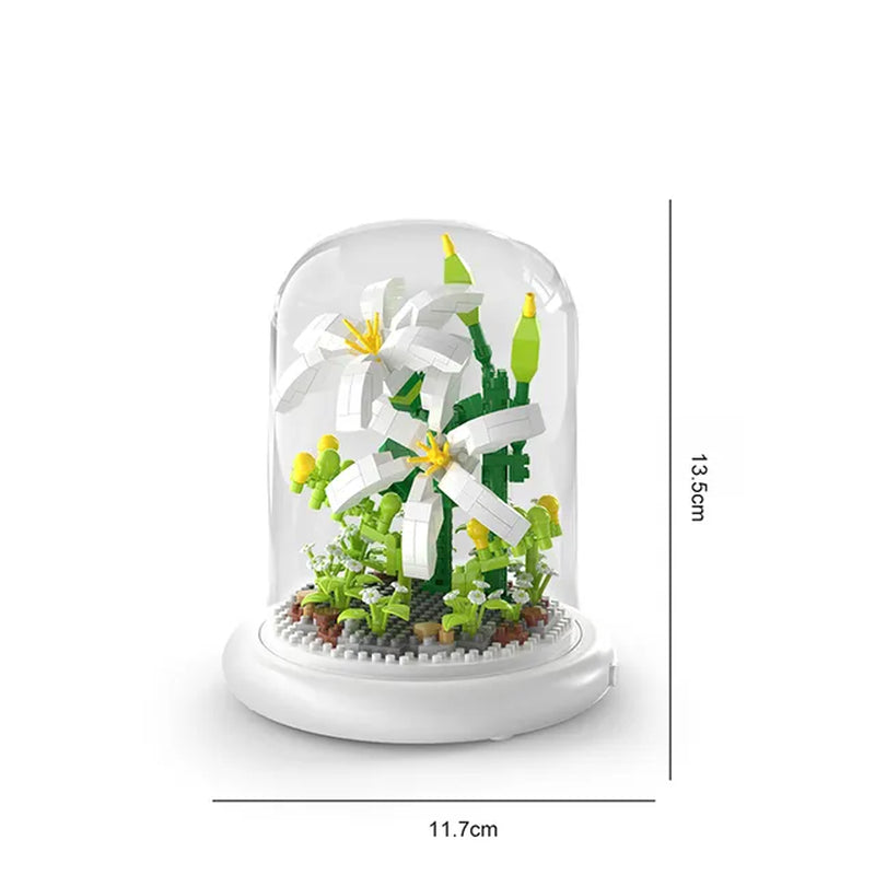 Eternal Block Flower Assembly Bouquet Desktop Decoration Block Flower Children'S Puzzle Assembly Toy Bouquet