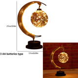 Moon Lamp Sepak Takraw Line Rattan Handmade LED Hemp Rope Wrought Iron Night Light Home Decoration Sleeping Lantern Light