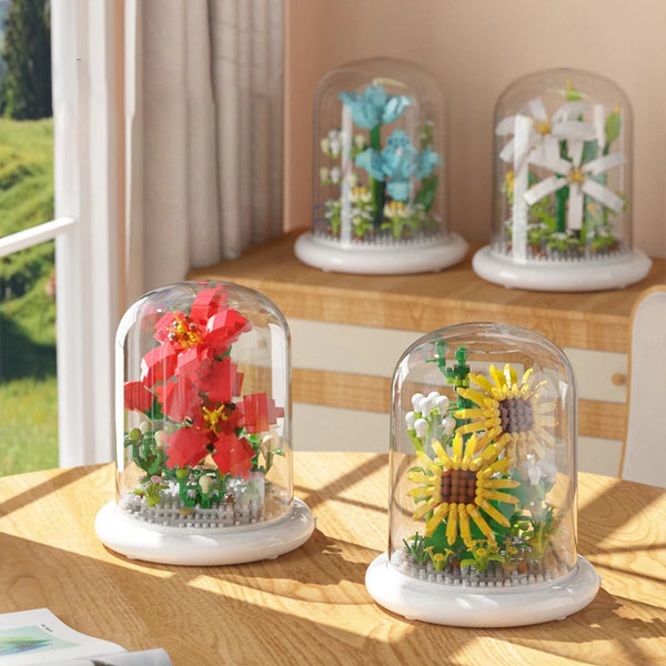 Eternal Block Flower Assembly Bouquet Desktop Decoration Block Flower Children'S Puzzle Assembly Toy Bouquet
