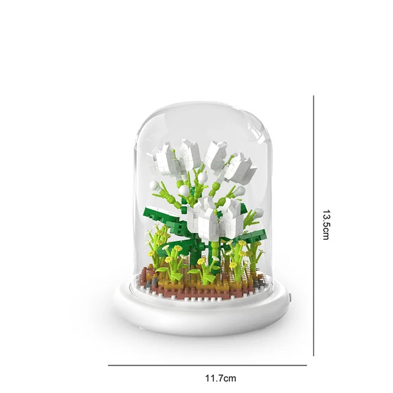 Eternal Block Flower Assembly Bouquet Desktop Decoration Block Flower Children'S Puzzle Assembly Toy Bouquet