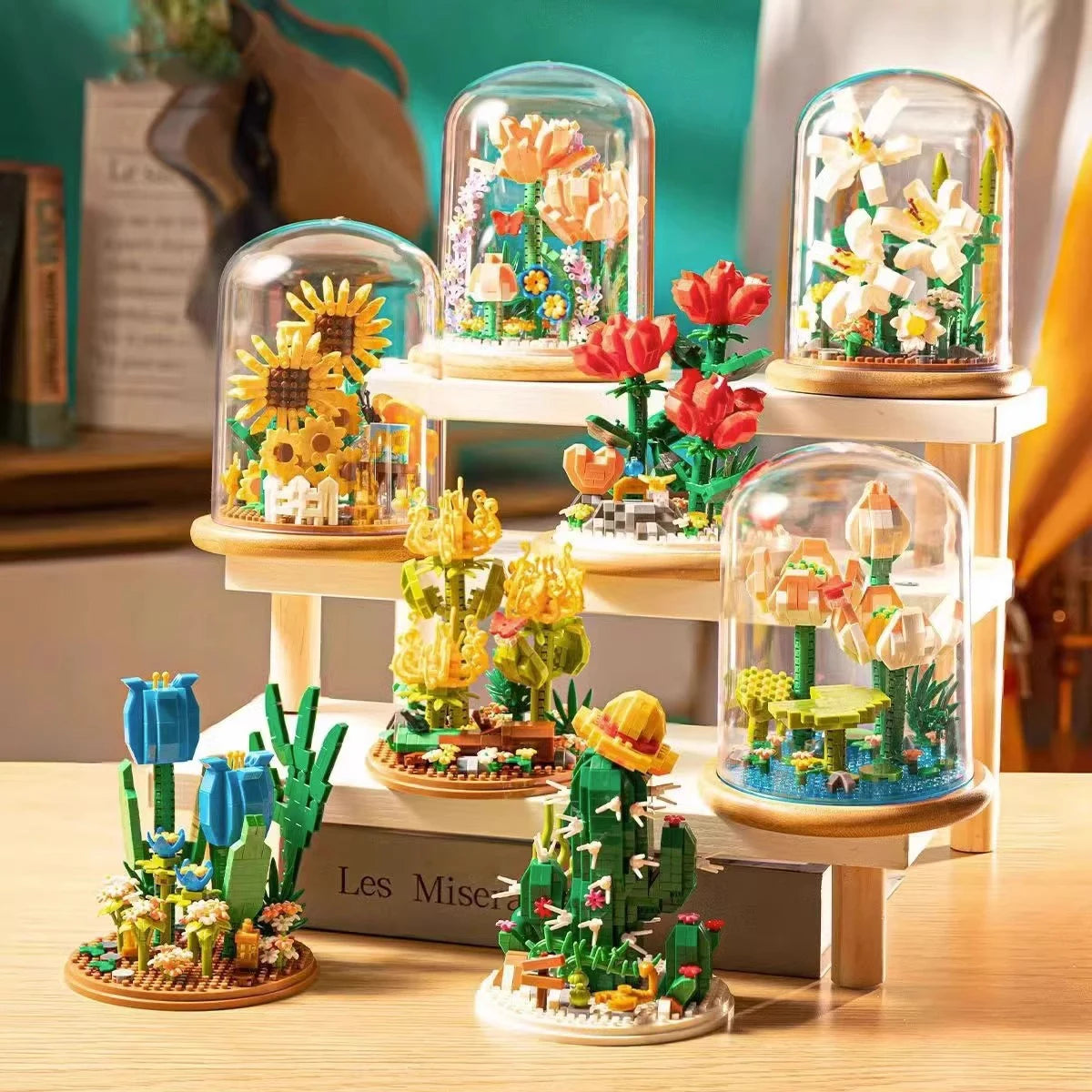 Eternal Block Flower Assembly Bouquet Desktop Decoration Block Flower Children'S Puzzle Assembly Toy Bouquet