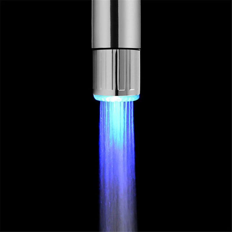 LED Temperature Sensitive 1/3/7-Color Light-Up Faucet Kitchen Bathroom Glow Water Saving Faucet Aerator Tap Nozzle Shower