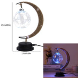 Moon Lamp Sepak Takraw Line Rattan Handmade LED Hemp Rope Wrought Iron Night Light Home Decoration Sleeping Lantern Light