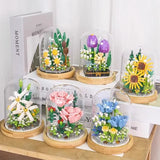 Eternal Block Flower Assembly Bouquet Desktop Decoration Block Flower Children'S Puzzle Assembly Toy Bouquet