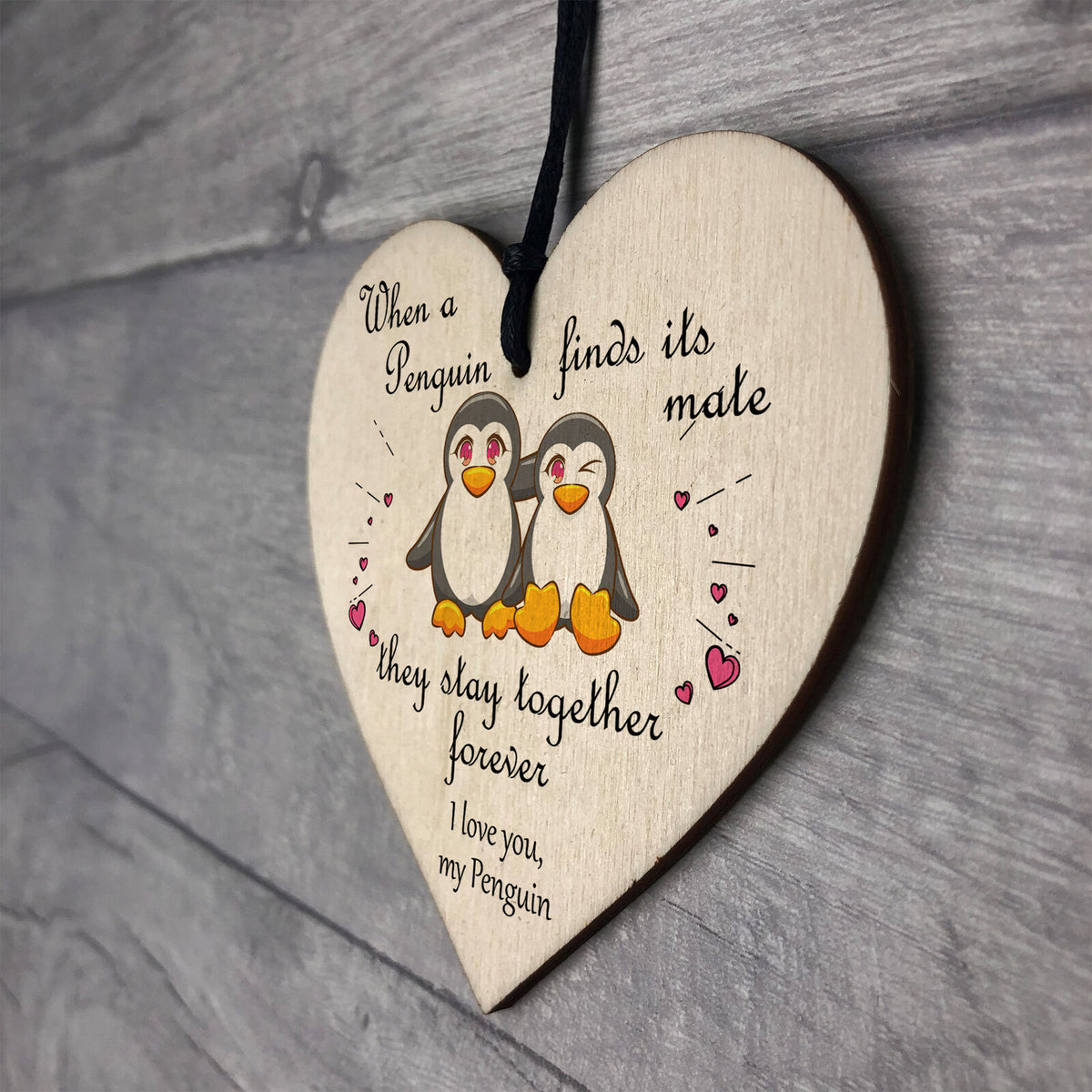 Valentines Gifts for Him Her Heart Penguin Gift Anniversary Gift for Boyfriend