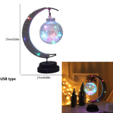 Moon Lamp Sepak Takraw Line Rattan Handmade LED Hemp Rope Wrought Iron Night Light Home Decoration Sleeping Lantern Light