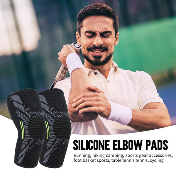 Outdoor Sport Knitting Compression Elbow Brace Arm Protector &Knee Pads Thick Sponge Basketball Crash Support Pads Elbow Suppo
